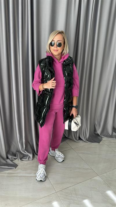 MODAL KUMAŞ PEMBE EŞOFMAN TAKIMI