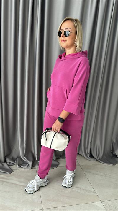 MODAL KUMAŞ PEMBE EŞOFMAN TAKIMI