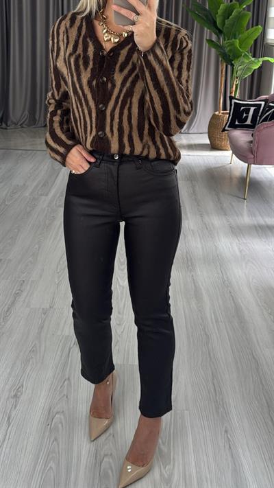 Orijinal Marka Acı Kahve Mumlu Jean Pantolon