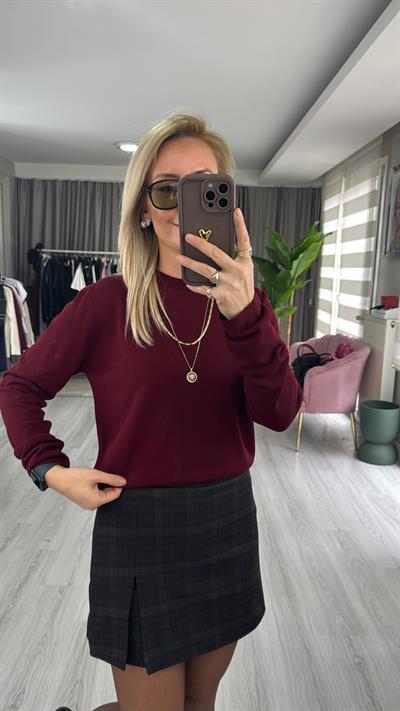 Orijinal Marka Bordo Basic Triko