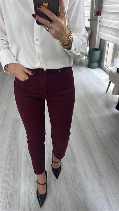 Orijinal Marka Bordo Boyfit Jean