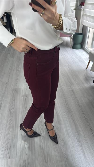 Orijinal Marka Bordo Boyfit Jean