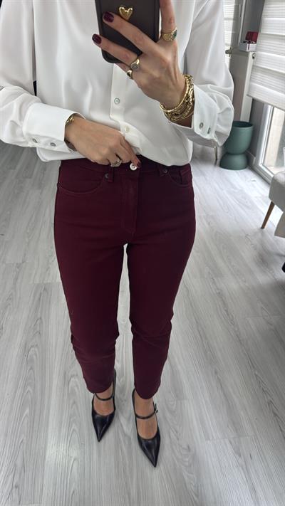 Orijinal Marka Bordo Boyfit Jean