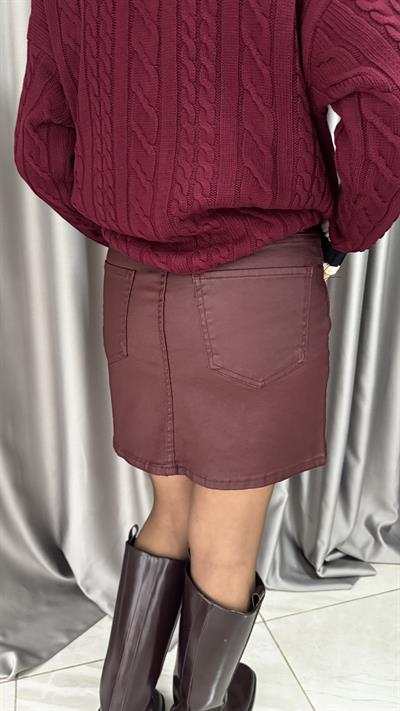 Orijinal Marka Bordo Mumlu Etek