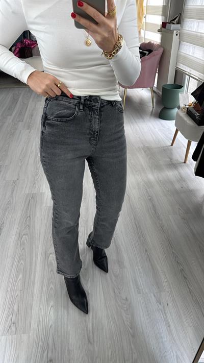 Orijinal Marka Füme Flare Jean Pantolon