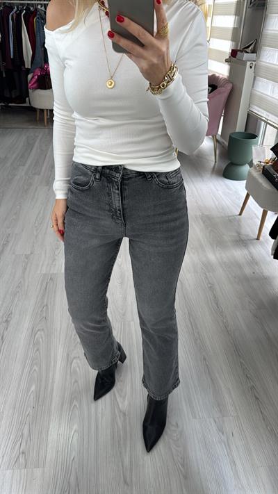 Orijinal Marka Füme Flare Jean Pantolon