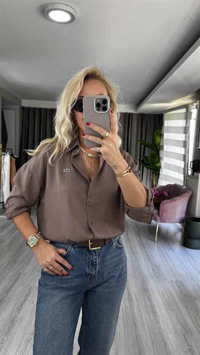 Orijinal Marka Kahverengi Gömlek