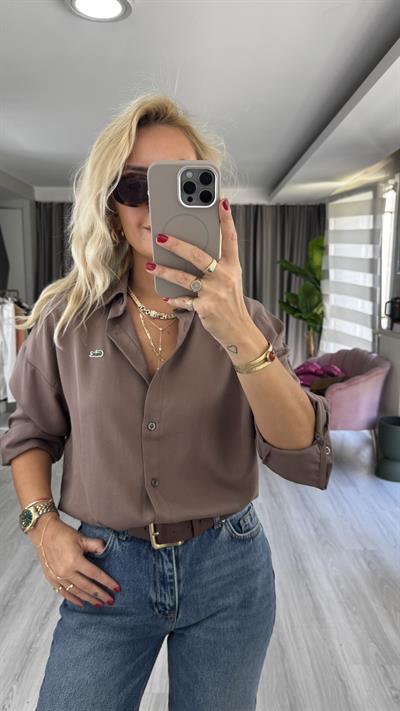 Orijinal Marka Kahverengi Gömlek