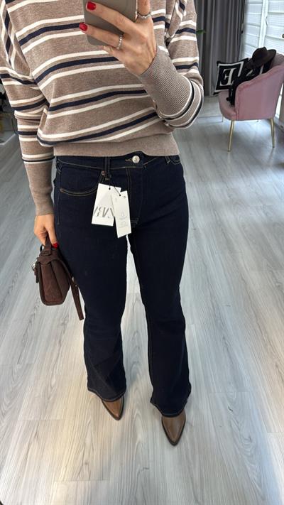 Orijinal Marka İspanyol Paça Lacivert Jean Pantolon