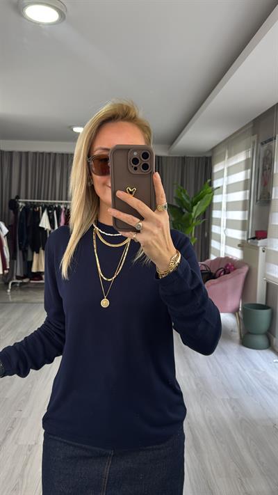 Orijinal Marka Lacivert Basic Triko