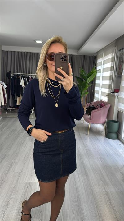 Orijinal Marka Lacivert Basic Triko