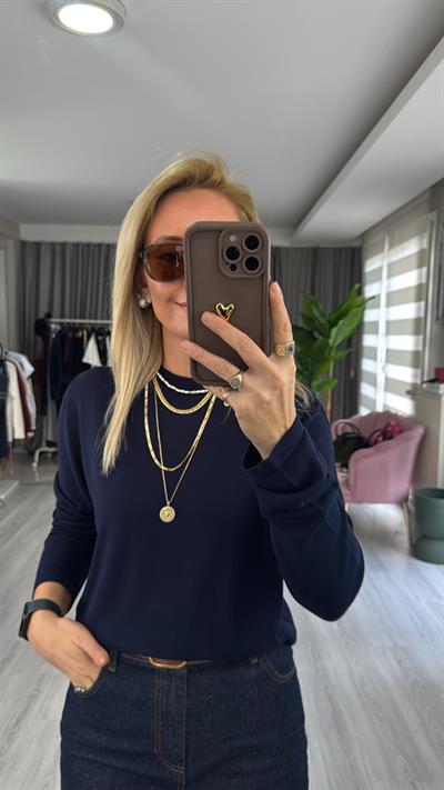 Orijinal Marka Lacivert Basic Triko