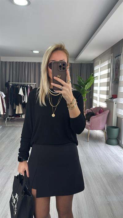 Orijinal Marka Siyah Basic Triko