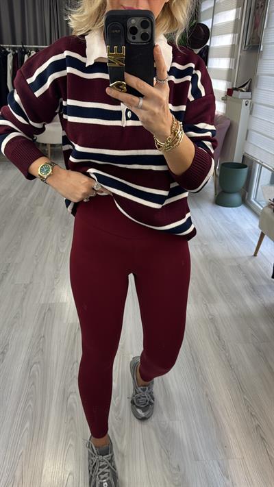 Orijinal Marka Toparlayıcı Bordo Tayt