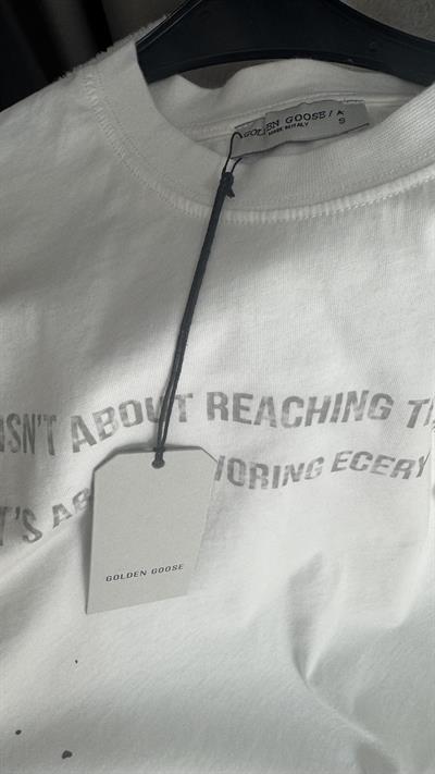 Orijinal Marka Yazılı Krem T-shirt