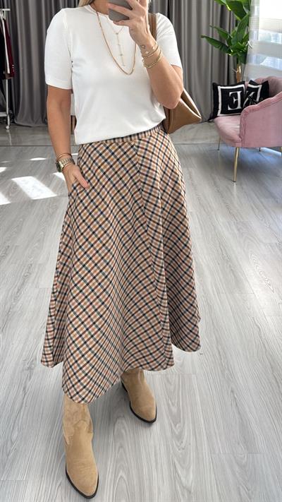 Orijinal Model Cepli Ekoseli Etek