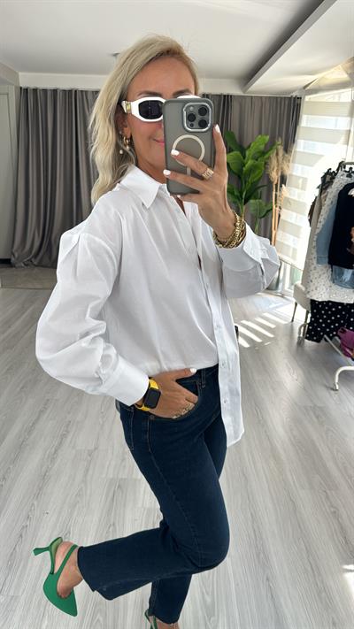 Orjinal Marka Beyaz Gömlek