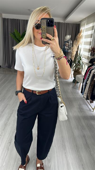 ORJİNAL MARKA BEYAZ PAMUKLU BASİC TİŞÖRT