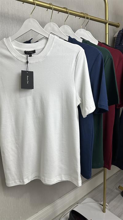 ORJİNAL MARKA BEYAZ PAMUKLU BASİC TİŞÖRT