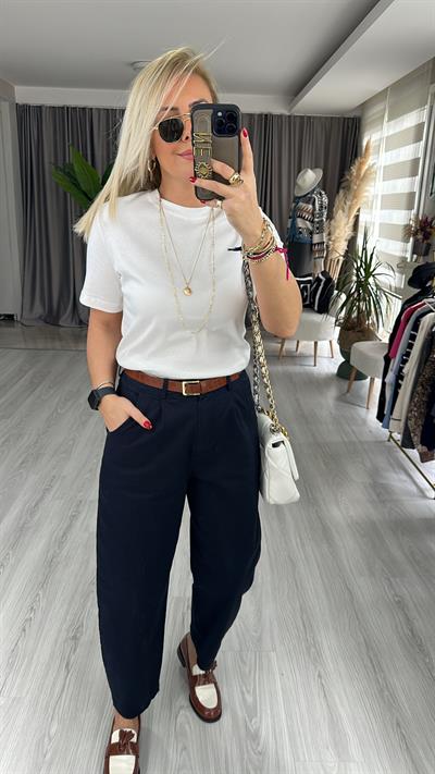 ORJİNAL MARKA BEYAZ PAMUKLU BASİC TİŞÖRT