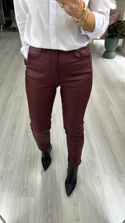 Orjinal Marka Bordo Mumlu Jean Pantolon