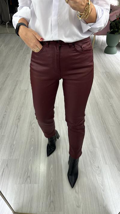 Orjinal Marka Bordo Mumlu Jean Pantolon
