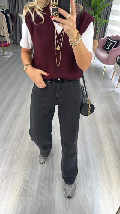 Orjinal Marka Füme Straight Fit Jean