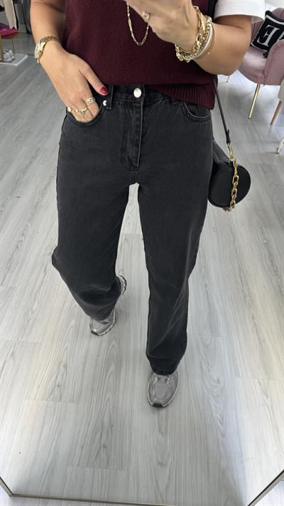 Orjinal Marka Füme Straight Fit Jean