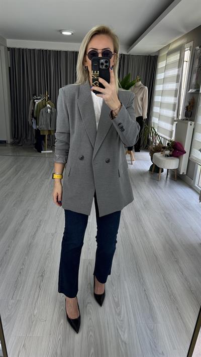 ORJİNAL MARKA GRİ BLAZER CEKET