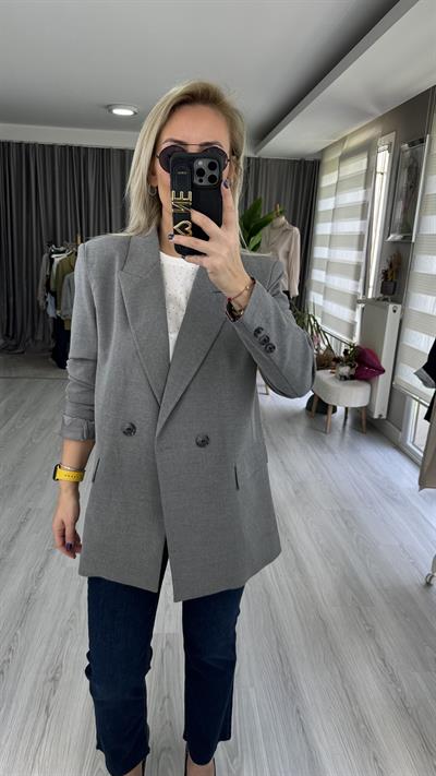 ORJİNAL MARKA GRİ BLAZER CEKET