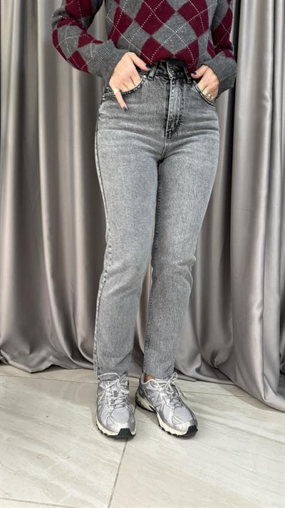 Orjinal Marka Gri Boyfit Jean