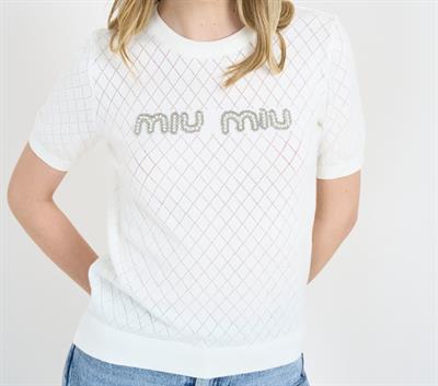 ORJİNAL MARKA İNCİ ÇAKIMLI BEYAZ TRİKO