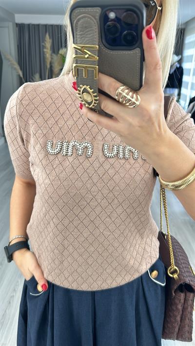 ORJİNAL MARKA İNCİ ÇAKIMLI CAMEL TRİKO