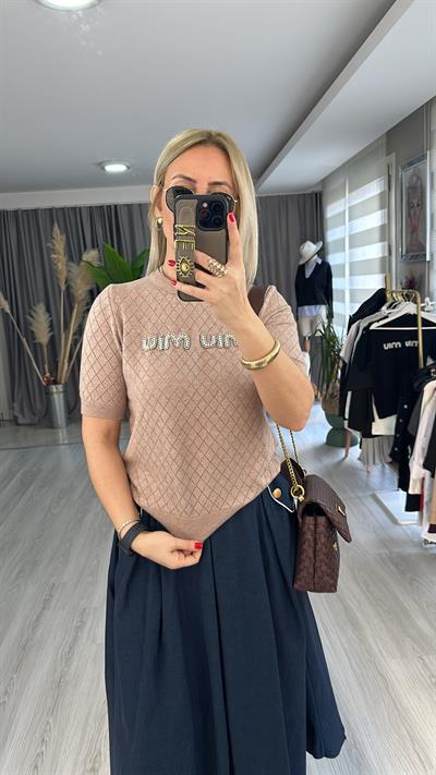 ORJİNAL MARKA İNCİ ÇAKIMLI CAMEL TRİKO