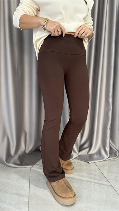 Orjinal Marka İspanyol Paça Kahverengi Tayt