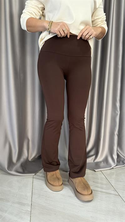 Orjinal Marka İspanyol Paça Kahverengi Tayt