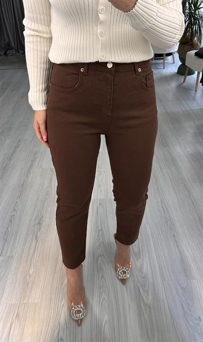 ORJİNAL MARKA KAHVERENGİ BOYFİT JEAN