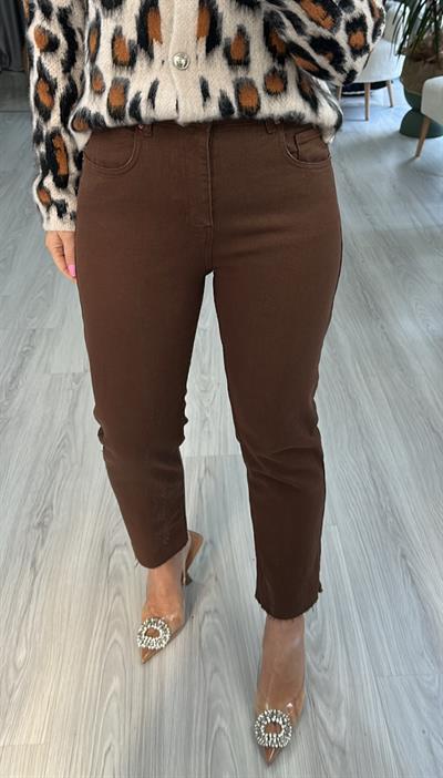 ORJİNAL MARKA KAHVERENGİ BOYFİT JEAN