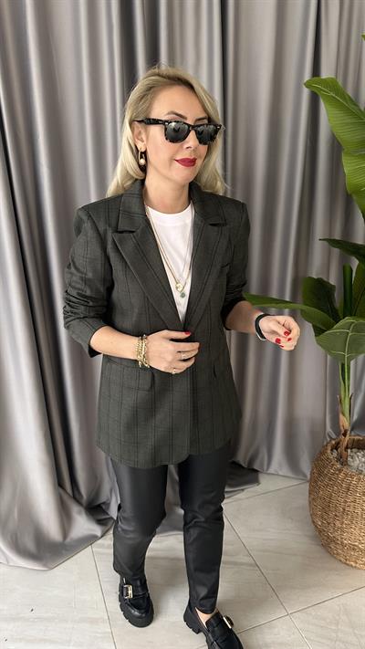 ORJİNAL MARKA, KARELİ, HAKİ CEKET