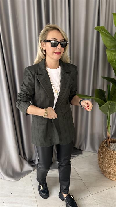 ORJİNAL MARKA, KARELİ, HAKİ CEKET