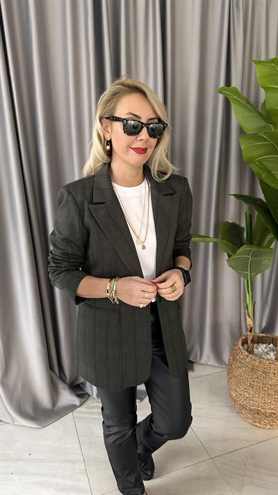 ORJİNAL MARKA, KARELİ, HAKİ CEKET