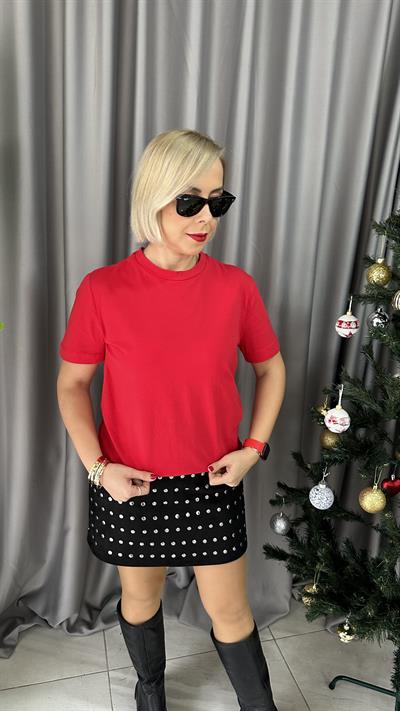 ORJİNAL MARKA KIRMIZI YARIM KOL TİŞÖRT