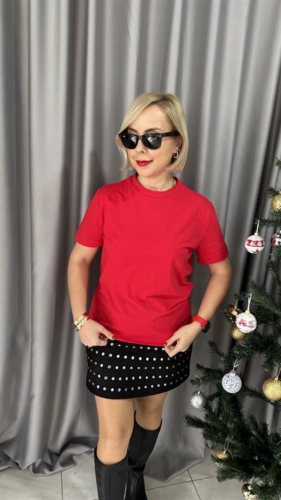 ORJİNAL MARKA KIRMIZI YARIM KOL TİŞÖRT