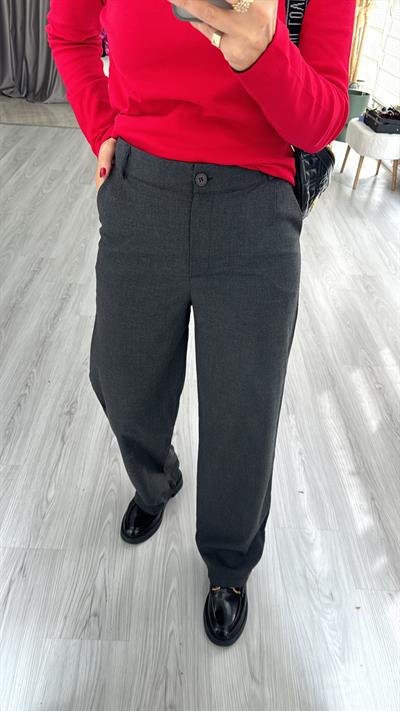 Orjinal Marka, Krep Kumaş, Füme Pantolon 