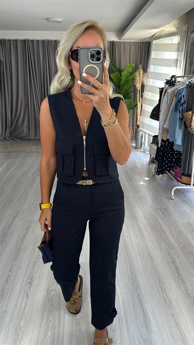 Orjinal Marka Lacivert Gabardin Takım