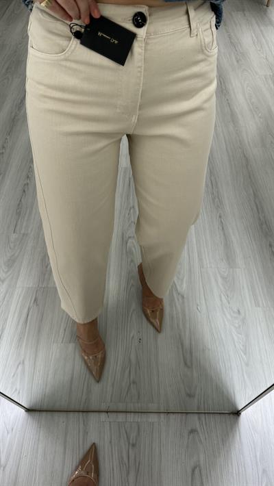 ORJİNAL MARKA LİKRALI BİNİCİ MODEL BEJ JEAN PANTOLON