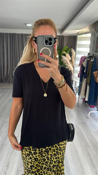 Orjinal Marka Pamuklu Siyah Tişört