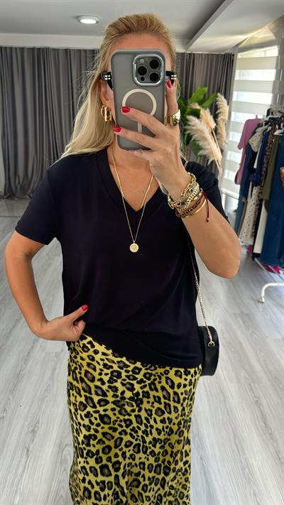 Orjinal Marka Pamuklu Siyah Tişört