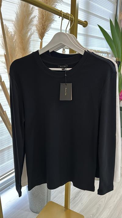 ORJİNAL MARKA PAMUKLU UZUN KOLLU SİYAH TİŞÖRT
