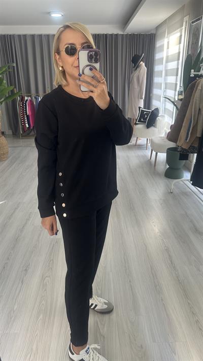 ORJİNAL MARKA, SİYAH MODAL KUMAŞ TAKIM